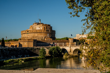 Castel S. Angelo and Tiber River Rome Italy