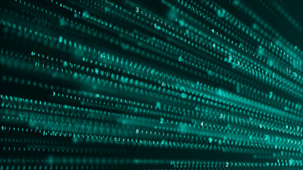 Binary code abstract technology background. Big data. Coding or hacker concept. Binary code. Computer techologies.