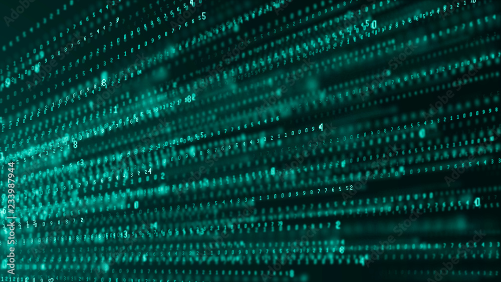 Aufkleber Binary code abstract technology background. Big data. Coding or hacker concept. Binary code. Computer techologies.