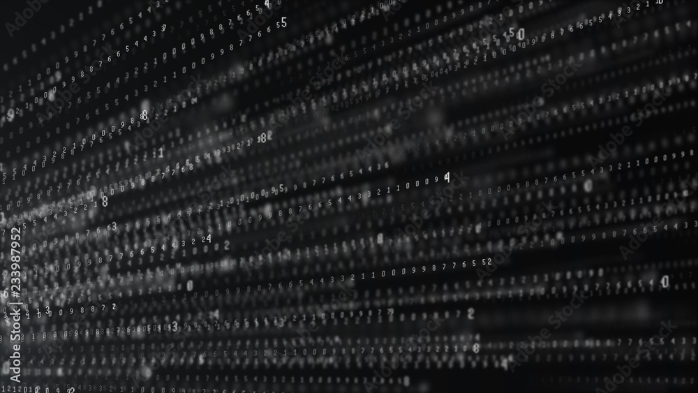 Aufkleber Binary code abstract technology background. Big data. Coding or hacker concept. Binary code. Computer techologies.