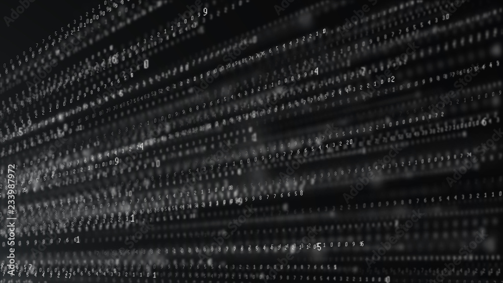 Aufkleber Binary code abstract technology background. Big data. Coding or hacker concept. Binary code. Computer techologies.