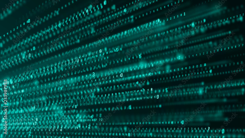 Aufkleber Binary code abstract technology background. Big data. Coding or hacker concept. Binary code. Computer techologies.