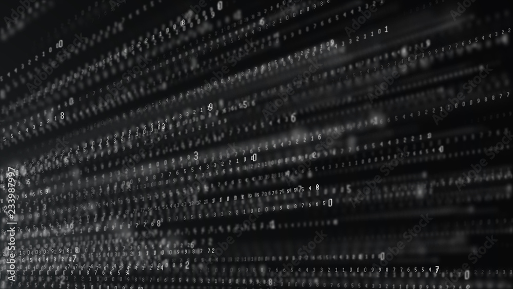 Aufkleber Binary code abstract technology background. Big data. Coding or hacker concept. Binary code. Computer techologies.