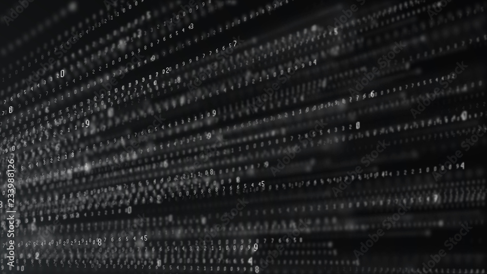 Aufkleber Binary code abstract technology background. Big data. Coding or hacker concept. Binary code. Computer techologies.
