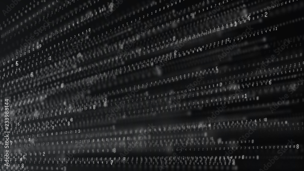 Aufkleber Binary code abstract technology background. Big data. Coding or hacker concept. Binary code. Computer techologies.