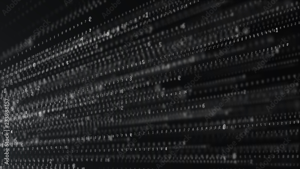 Aufkleber Binary code abstract technology background. Big data. Coding or hacker concept. Binary code. Computer techologies.