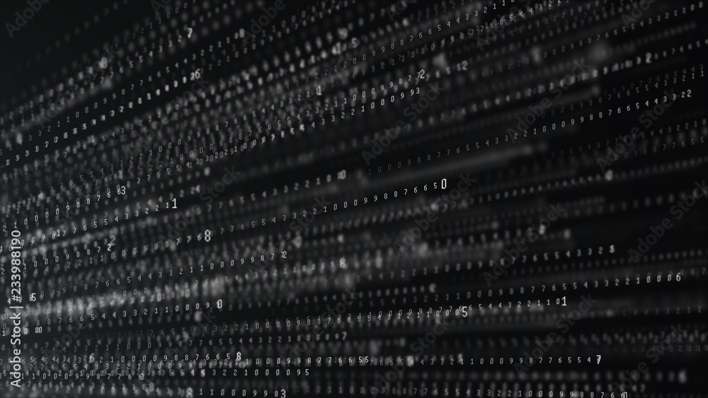 Aufkleber Binary code abstract technology background. Big data. Coding or hacker concept. Binary code. Computer techologies.