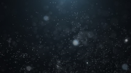 Dust particles. Abstract particle background. Dots background. 4k rendering.