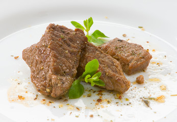 Говядина на белом фоне Beef on white background