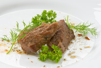 Говядина на белом фоне Beef on white background