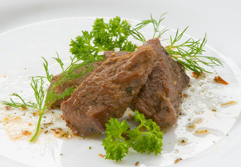 Говядина на белом фоне Beef on white background