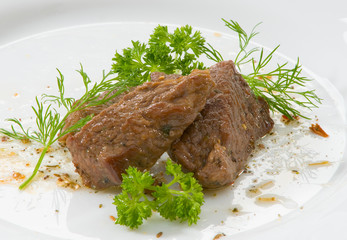 Говядина на белом фоне Beef on white background