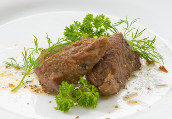 Говядина на белом фоне Beef on white background