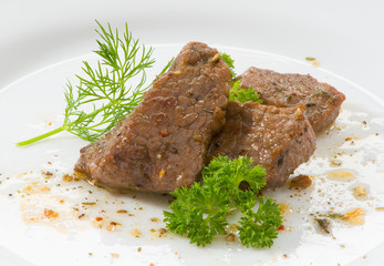Говядина на белом фоне Beef on white background