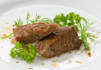 Говядина на белом фоне Beef on white background