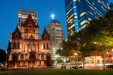 Fototapeta na wymiar Trinity Church in Boston, USA