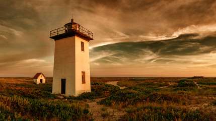 Wood End lighthouse in Provincetown, Massachusetts, USA.