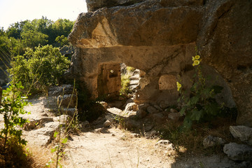 Rocky landscape on the peninsula of Crimea.