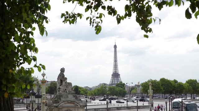 Travel Paris City, France &ndash; street view tourist route, sight seeing, Eiffel Tower