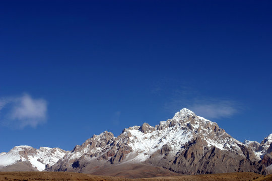 Mount Demirkazik at Aladaglar National Park in Nigde, Turkey. Mount Demirkazik is the most famous mountain in Aladaglar.