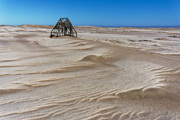 Abandoned wooden building in the desert