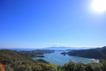 Fototapeta na wymiar Katakami Bay in Okayama, Japan