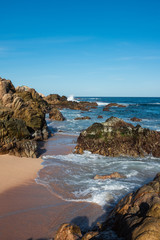sandy beach with rocks I