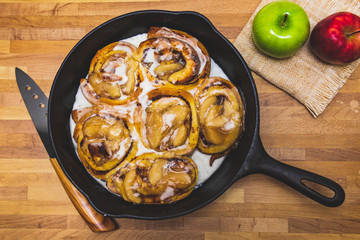 Cinnamon Rolls with Apple Filling