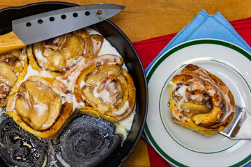 Cinnamon Rolls with Apple Filling