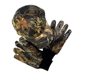 Camo Gear Hat and Gloves