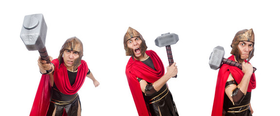 Gladiator isolated on white