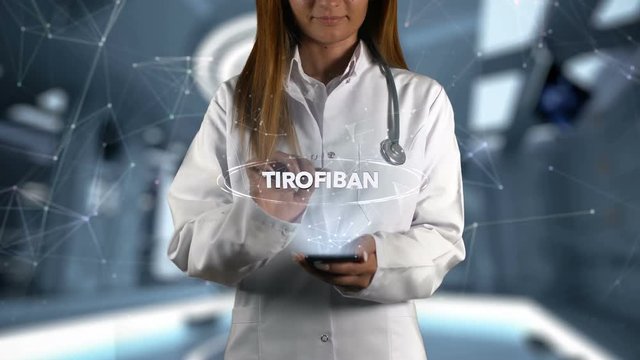 Female Doctor Hologram Medicine Ingrident TIROFIBAN