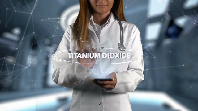 Female Doctor Hologram Medicine Ingrident TITANIUM DIOXIDE