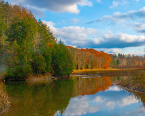 Obraz premium Fall at Buttermilk Falls State Park