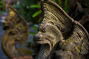 Nagas Buddhism statue in Thailand 