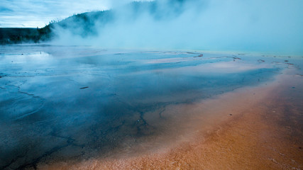 Landscapes of geysers, steam, and raw beauty of Yellowstone National Park