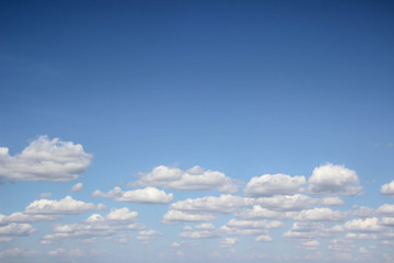 Sky with white clouds pattern background.