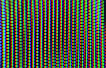 TV pixels closeup. Macro screen pixel.