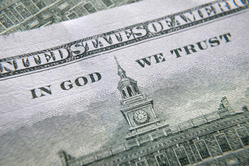 Dolar USA close up. Macro texture of a fragment of the dollar bill. USD banknote texture. One hundred American dollars macro.