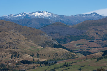 A view from the Remarkables near Queenstown in New Zealand