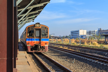 Obraz premium The train was moored platforms