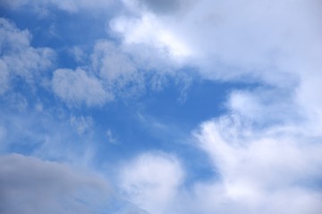 white cloud in sky on blue sky nature