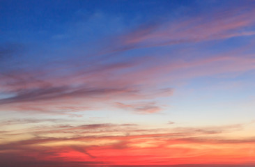 Naklejka na ściany i meble sunset sky clouds horizon background