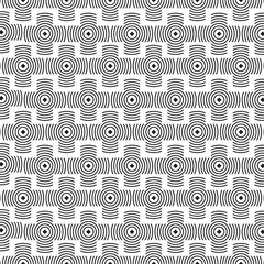 Stylish Black And White Monochrome Geometric Graphic Pattern Vector Illustration