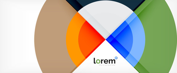 Fototapeta premium Circle abstract background, geometric modern design template