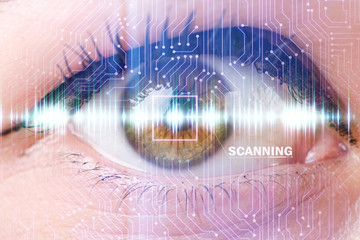 Concept of sensor implanted into human eye