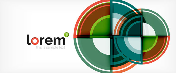 Circle abstract background, geometric modern design template