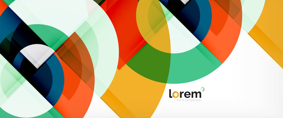 Obraz premium Circle abstract background, geometric modern design template