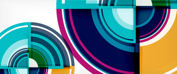 Obraz premium Circle abstract background, geometric modern design template