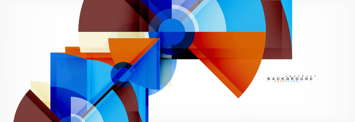 Trendy circles composition geometric background